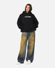 Saint Morta Gothic Stack Boxy Hoodie Black