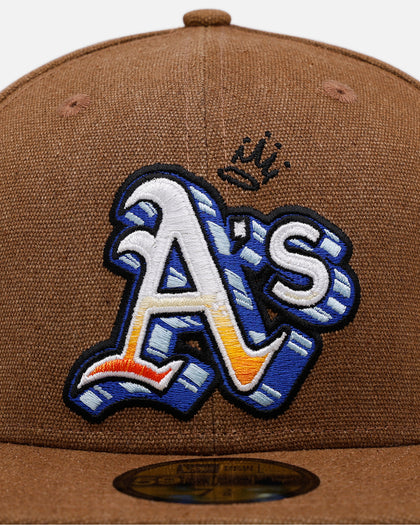 New Era Oakland Athletics 'Scribble' 59FIFTY Fitted Brown