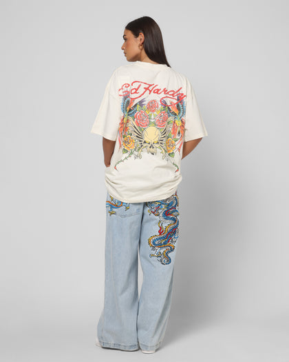 Ed Hardy Bloom T-Shirt Off White