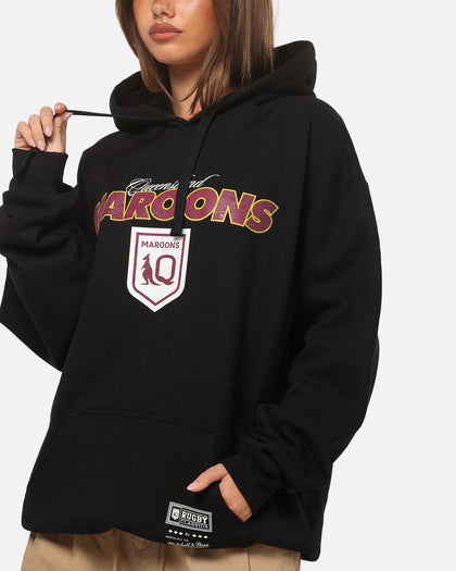 Mitchell & Ness Queensland Maroons 27 X Series Vintage Hoodie Black