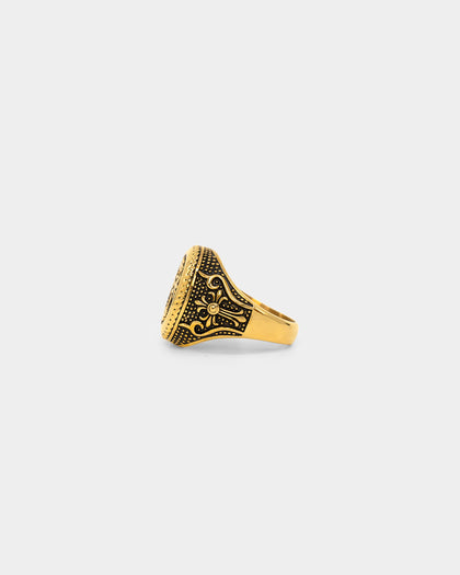 NXS Heirloom Cross Ring Gold
