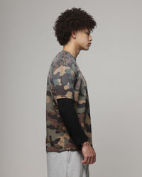 American Thrift Layered T-Shirt Woodland Camo