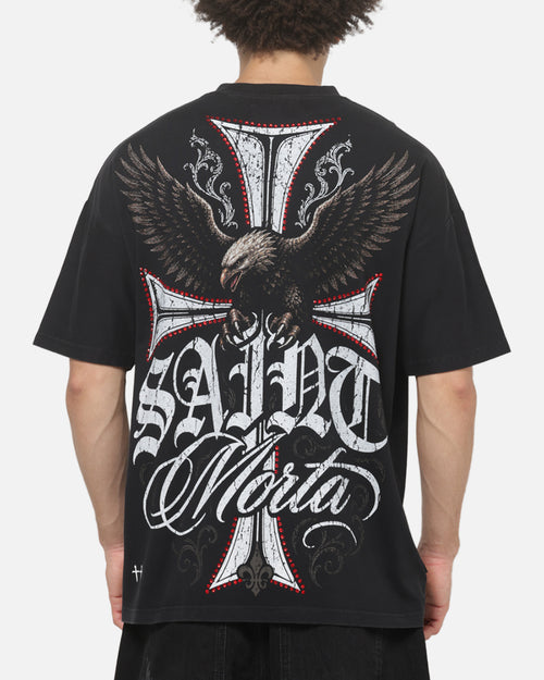 Saint Morta Liberty Boxy T-Shirt Vintage Black