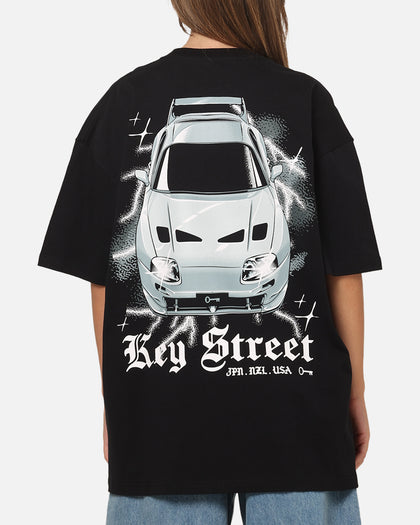 Key Street Lightning T-Shirt Black
