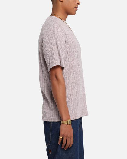 XXIII Rib Knit T-Shirt Pink Marle