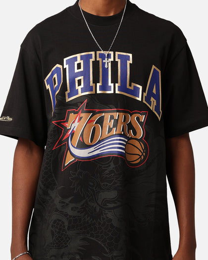 Mitchell & Ness Philadelphia 76ers Year Of The Dragon T-Shirt Faded Black