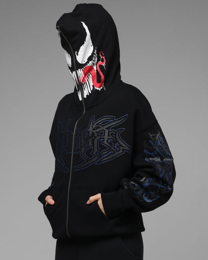 Loiter Marvel Venom Zip Through Hoodie Black