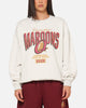Mitchell & Ness Queensland Maroon Graphic Crewneck Sweater Silver Marle
