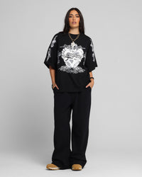 Loiter Hearts T-Shirt Black