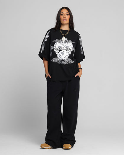 Loiter Hearts T-Shirt Black