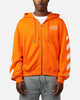 Off White Diag Full Zip Hoodie Orange