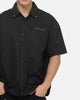 Saint Morta Marked Button Up Shirt Off Black