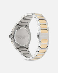 Aston Martin GPQ Two-Tone Case Bertelli Green Dial Bracelet Watch Silver/Gold/Green