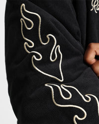 The New Establishment X Nascar Firecracker 60's Cord Racer Jacket Black