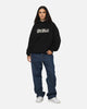 S Double Mid Block Fleece Hoodie Black