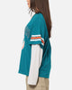 Mitchell & Ness Miami Dolphins Waffle Mock Layer Long Sleeve T-Shirt Teal