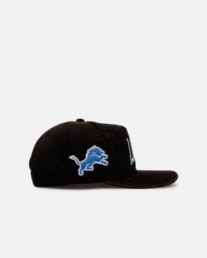 New Era Detroit Lions 'Washed Black NFL Golfer' Corduroy Golfer Snapback Washed Black