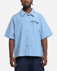 Ed Hardy Panther Button-Up Shirt Blue