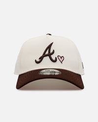 New Era Atlanta Braves 'Pink Satin Hearts Walnut' 9FORTY A-Frame Snapback Chrome/Walnut