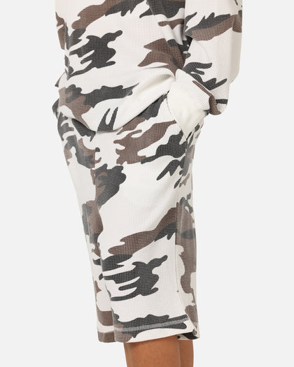 XXIII Printed Thermal Shorts Snow Camo