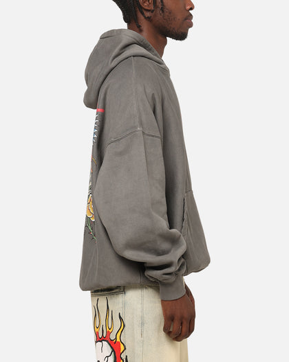 Ed Hardy Boom Hoodie Washed Charcoal