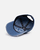 Von Dutch Cross Distressed Strapback Cap Washed Blue