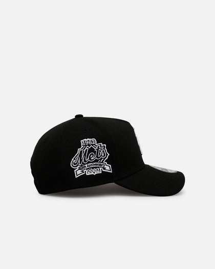 New Era New York Mets 'Black White Upside Down Logo' 9FORTY A-Frame Snapback Black/White