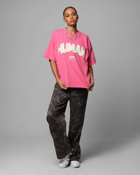 Loiter Human Box T-Shirt Pink