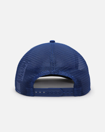 New Era Los Angeles Chargers 'Podium Pack' Pre-Curved Golfer Trucker Snapback Light Royal/Metallic Gold
