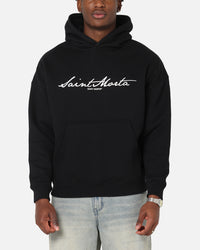 Saint Morta Scripture Boxy Hoodie Black
