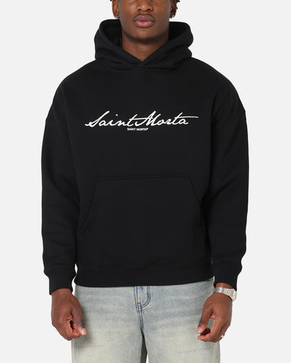 Saint Morta Scripture Boxy Hoodie Black