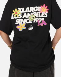 X-Large Flowers T-Shirt Black