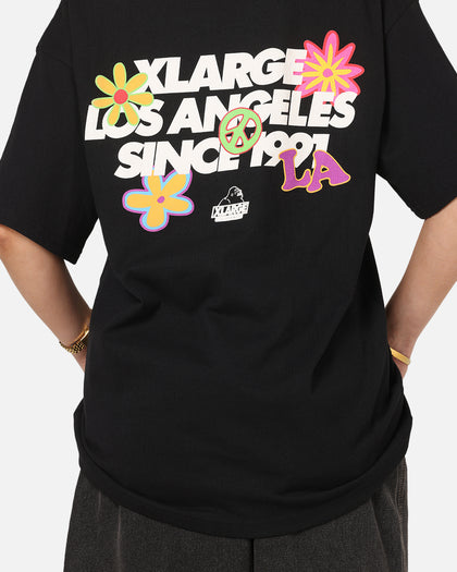 X-Large Flowers T-Shirt Black