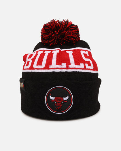 Mitchell & Ness Chicago Bulls Team Pom Beanie Black/Red