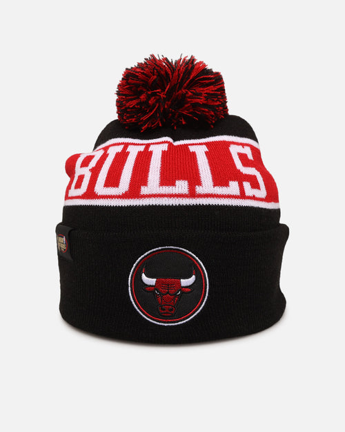 Mitchell & Ness Chicago Bulls Team Pom Beanie Black/Red