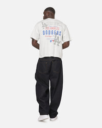 Mitchell & Ness Los Angeles Dodgers National League Crop T-Shirt Silver Marle