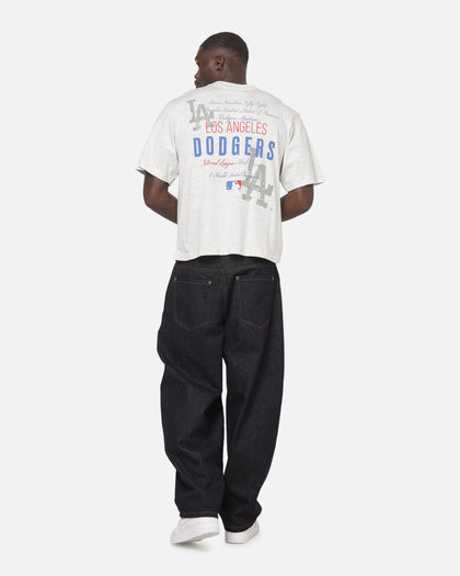 Mitchell & Ness Los Angeles Dodgers National League Crop T-Shirt Silver Marle
