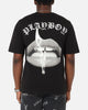Playboy Gothic Mono Lips T-Shirt Black