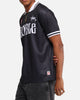S Double Football Jersey Solid Black