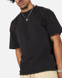 Culture Kings Standard Drop Shoulder T-Shirt Black Acidwash