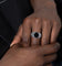 Saint Morta Onyx Round Ring White Gold