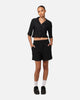 XXIII Women's Cropped Pleated Button Up Shirt Black