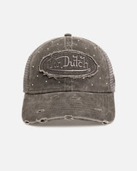 Von Dutch Glitz Trucker Strapback Black Wash