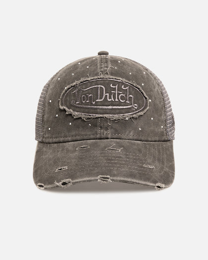 Von Dutch Glitz Trucker Strapback Black Wash
