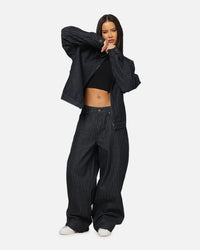 Carre Lockout Pinstripe Baggy Pants Navy Pinstripe