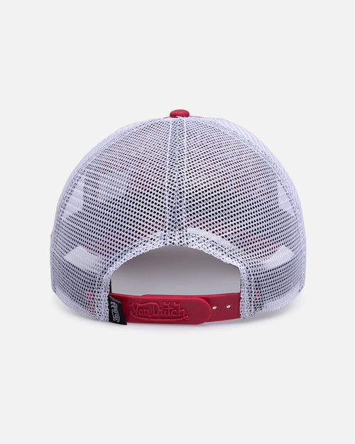 Von Dutch Destroyed Twill Trucker Snapback Washed Red