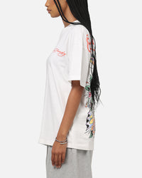 Ed Hardy Floral Skull T-Shirt Off White