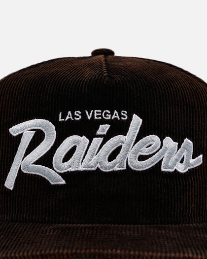 New Era Las Vegas Raiders 'Washed Black NFL Golfer' Corduroy Golfer Snapback Washed Black