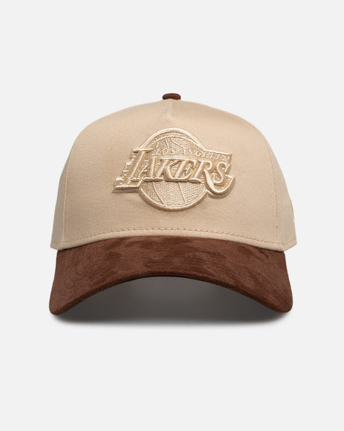 New Era Los Angeles Lakers 'Oat Walnut Suede' 9FORTY A-Frame Snapback Brown