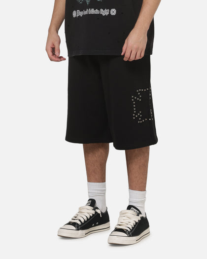 Saint Morta Marked Baggy Sweat Shorts Off Black